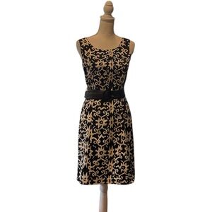 Sophisticated Casual Dress w/ Brown Belt